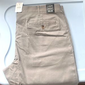 New mens JCREW grey khakis straight fit never worn